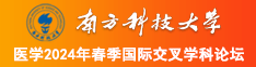 大鸡巴日美女视频南方科技大学医学2024年春季国际交叉学科论坛